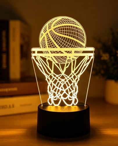 BIRBANN Basketball Lampe, 7 Farben Variable Touch Control LED Basketball Nachtlichter Für Kinder, Jugendliche Und Erwachsene, Ideal Für Schlafzimmer, Kinderzimmer, Geschenke