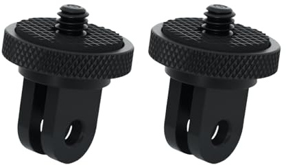 2 Pcs 1/4-20 Camera Tripod Conversion Adapter, Aluminum Camera Tripod Mounting Handgrip Adapter Action Camera Screw Compatible with Gopro, Insta360, Sony or Other Brand 1/4Inch Accessories