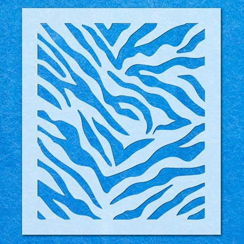Pattern Zebra Print Stencil: Mylar Airbrush Wall Art Painting Crafts | DIY-A2 Stencil - Design Size (445mm 380mm)