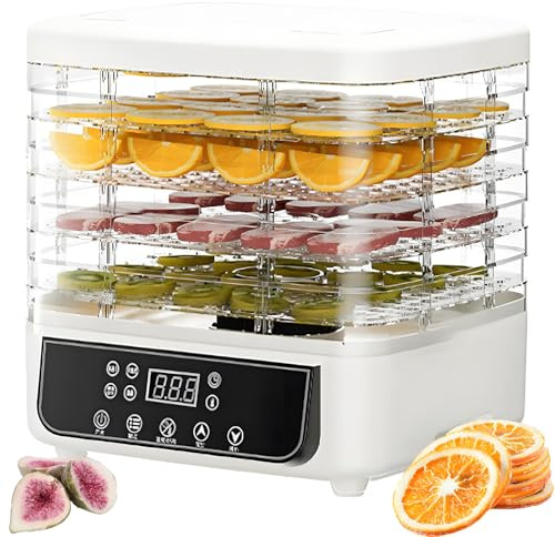5-layer Home Dehydrator, 160w Visual Food Dryer Machine With Led Display, 360° Circulation Drying, Adjustable Temperature And Timer, For Drying Fruits, Vegetables, Meat And Pet Treats