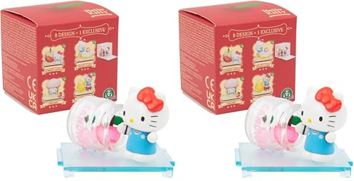 Hello Kitty, 1 Figur 4,5 cm und Zubehör in Einer transparenten Box, Serie Big Apple Workshop, zufälliges Modell, für Kinder ab 3 Jahren, HKT39 (Packung mit 2)