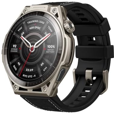 Amazfit Balance Ultra Smartwatch GPS 49mm, 5 Pulsanti, AMOLED da 1,5 con Vetro Zaffiro, Cassa in Titanio, Torcia, Autonomia fino a 30 Giorni, NFC, 64GB, 180+ Sport, Hybrid Training & HYROX, 10 ATM