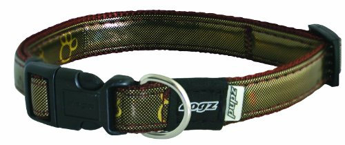 Rogz Pupz Zing verstellbar Zip Zap Puppy Halsband, klein .375-inches, Schokolade Bling Design