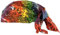 Unisex Bandana Kopftuch Baumwolle Paisley Kopftuch verstellbar Durag Hut Kappe Regenbogen, Mehrfarbig