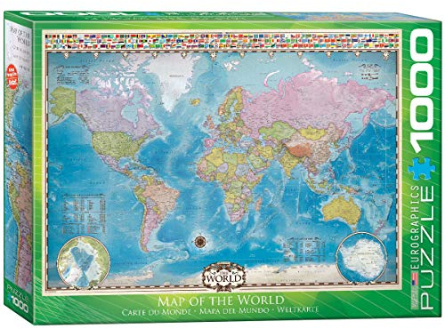 Map of the World with Flags 1000-Piece Puzzle