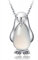 findout Damen Sterling-Silber Pinguin Opal Anh?nger Halskette für Frauen M?dchen Kinder. (S036)
