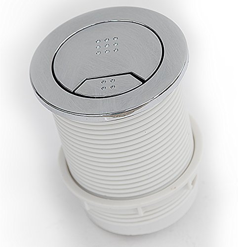 Wirquin Macdee SYG610CP Kara 72mm Pneumatic Chrome Dual Flush Push Button