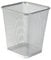 OSCO Silver Wiremesh Waste Bin | Square | Height - 30 cm | Width - 25 cm | Trash Can | Waste Paper Basket | Recycling Container | Office | Home | Bathroom