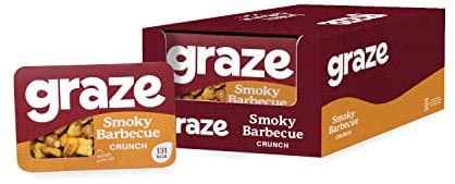 Graze - BBQ Snacks - Healthy Snacks Alternative for Crisps, Mixed Nuts & Pretzels - Perfect if You Love Corn, Broad Beans and Corn Hoops Mixed Savoury Vegan Snacks (9x28g pack)