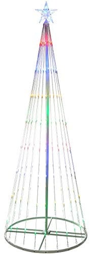 WeRChristmas Pre-Lit LED Animated Flashing Pop-Up Christmas Tree, 190 cm - Multi-Colour