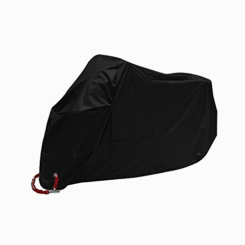 Bestland Motorrad Abdeckung Wasserdicht Staubdicht UV-Schutz Atmungsaktiv Sunblocker Motorradplane Cover Outdoor Roller Abdeckplane, Schwarz (4XL)