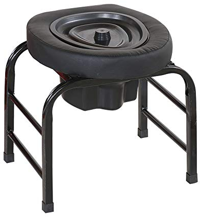 Toilettenstuhl - Duschstuhl Wasserdicht Tragbare Nacht Kommode Bad Wc, Medizinische 2 In 1 äLtere Behinderte Schwangere Frauen (Schwarz)