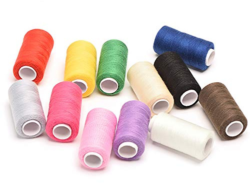 12-teiliges Nähgarn-Set für Jeans, Polyester-Faden, Nähspule sehr dick