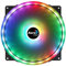 Aerocool Duo 20 ARGB LED PC Fan, 200 mm, 700 rpm, Curved Fan Blades for Maximum Cooling and Anti-Vibration Pads