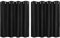 PiccoCasa Blackout Curtains 2 Panels Grommet, Black Thermal Insulated Curtains Panel Darkening Small Window Curtains for Bedroom Living Room 52 x 36 Inch (Width x Length), 36inch Drop