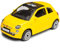 FIAT 500 Nuova Coupe Gelb Ab 2007 1/43 Burago Modell Auto mit individiuellem Wunschkennzeichen