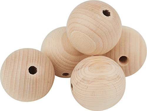 VBS Holzkugeln durchgebohrt, Ø 50 mm, 5 Stück