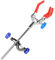 stonylab 3 Prong Swivel Clamp and Bosshead Clamp Holder Set, Sturdy 3 Prong Single Adjust Extension Clamp and Boss Head Clamp Holder