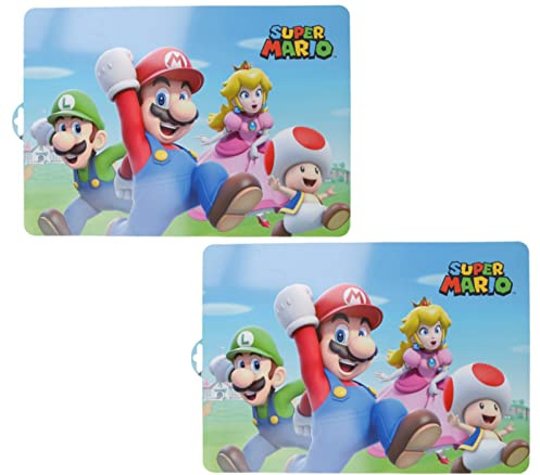 2 Stück Kompatibel zu Super Mario Tischunterlage Platzdeckchen Malunterlage Knetunterlage Eßunterlage Mehrfarbig