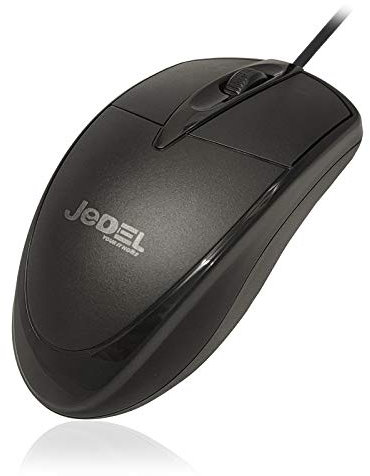 Combrite Wired USB Optical Mouse, Plug And Play, For PC, Laptop And Smart TVs, 1000 DPI Precision Sensor, Black