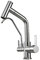 YADLCR Grifo de Cocina Osmosis 3 Vias con rociador extraíble Grifo Mezclador Cocina 3 en 1 Grifo de Agua Potable, Rotación 360 ° - Níquel Cepillado
