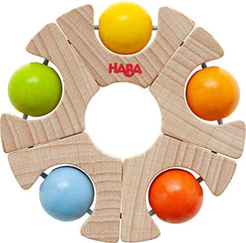 HABA 306692 - Greifling Kugelrad, Greifling ab 6 Monaten, Made in Germany, Bunt
