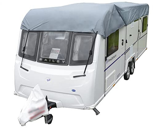 UK Custom Covers CTC791GREY Caravan Top Roof Cover Waterproof Heavy Duty Grey - Sizes 21-23ft