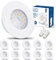 HiBay LED Spot 7W LED Einbaustrahler Flach IP44 Badezimmer Deckenspots Rund Einbauleuchten 3000K Warmweiß 850lm 10er Set