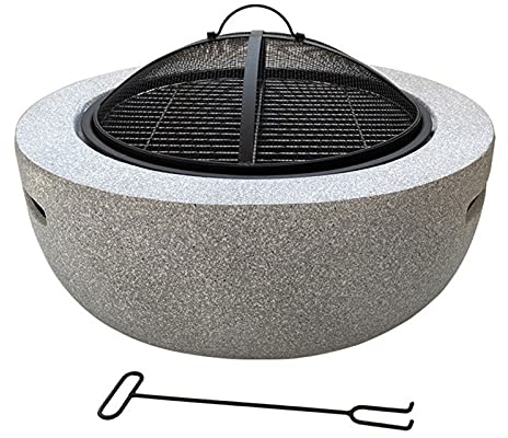 Feuerschale für den Außenbereich, Feuerschale für den Außenbereich, Holzofen, Villa, Gastfamilie, Heizofen, Grill, Feuerregal, Innenhof, Feuerstellen und Schalen für den Innenbereich (Color : White,