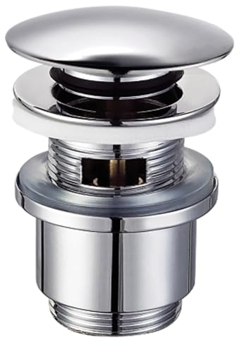 Schläfer 4051003 - Universal Ablaufgarnitur mit Überlauf (Chrom) - Pop Up Ventil für Waschbecken und Waschtisch – Ablaufventil Abflussgarnitur aus Messing mit Einbauanleitung mit Überlauf