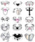 Kakonia 15 Stück Y2k Ringe für Frauen Teenager Mädchen Unregelmäßig Einstellbar Offener Ring Vintage Punk Grunge Gothic Goth Mondstein Stern Dorn Herz Kreuz Knospe Bogen Ring Set