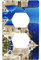 Santorini Griechische Insel Meerblick Dekorator Lichtschalter oder Steckdose Wandplatte für Lichtschalter, Dimmer, Buchse