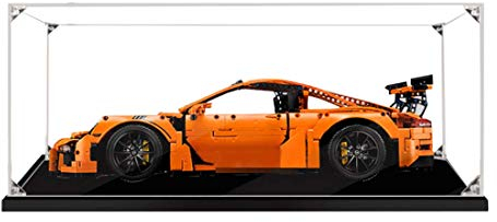 Acryl Schaukasten Vitrine Kompatibel Mit Lego Technic 42056 Porsche 911 GT3 RS, Vitrine Acryl Schaukasten Staubdicht Showcase Display Case für Lego 42056 (Lego Set Nicht enthalten)