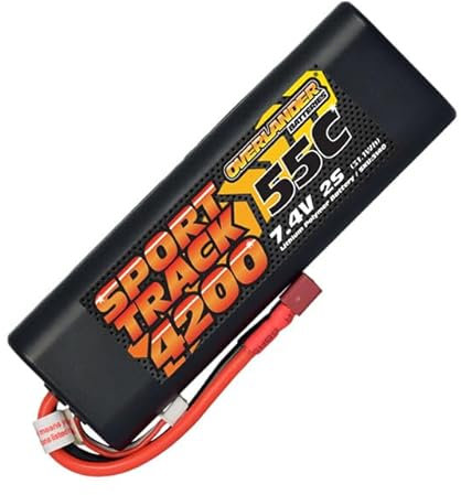 Overlander 7.4v 2S 4200mAh Sport Track LiPo 55C Battery with Deans Connector - OL-3140
