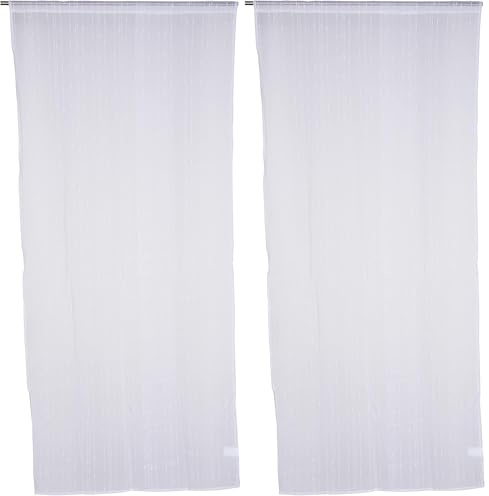 Soleil d'ocre Mael Gebrochen Vize, Polyester, Weiß, 90x200 cm (Packung mit 2)