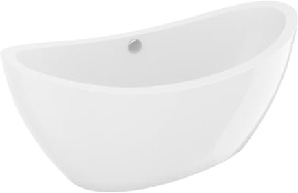 Vente-unique-Baignoire îlot design blanche - 225L - 170 x 83 x 77cm - ALDA