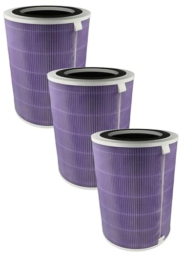 vhbw 3x filtro de aire reemplaza Proscenic A9Mor para purificador - Filtro combi prefiltro + HEPA(H13) + carbón activo + iones de plata
