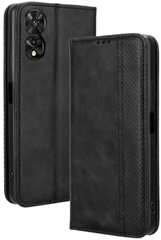 COMAKU Cover TCL 50 SE, Custodia a Portafoglio Pelle con Supporto e Chiusura Magnetica - Nero