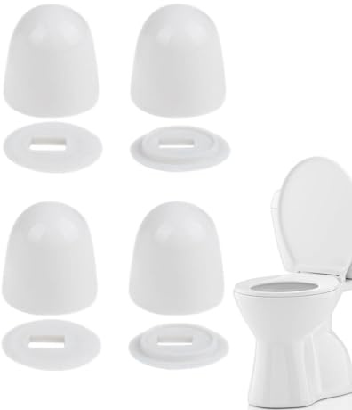 Dtaigou Abdeckkappen für Toilettenschrauben, Abdeckkappen für Toilettenschrauben, 4 Stück/Set WC-Bodenschraubenkappen, Universelle Toilettensitz-Bodenkappen, dekorative Abdeckungen für