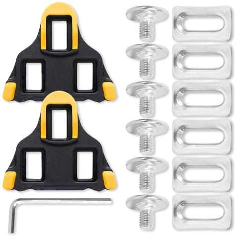 Wzhtuzi Bike Pedal Cleats, 1 Paar Unisex Sm-sh11 Fahrrad Cleats, Rennrad-Pedalplatten Cleats Für Shimano SPD SL(SH11), 6 Grad Float, für Rennrad, Radrennen, Wettkampfradfahren, Indoor Outdoor