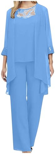 Hosenanzug Damen Chiffon Lose Mode Freizeitanzug Einfarbig Spitze Lounge Set Neues 2024 Kleidungsset Lose Freizeit Hosenanzug Atmungsaktiv Undurchsichtig Outfit Sommer Elegant Anzug