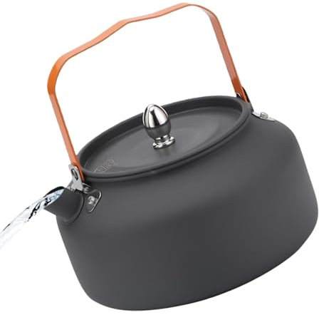 Camping Kettle Stainless Steel | Outdoor Water Pot | Portable Backpacking Kettle, Stainless Steel Whistling Kettle, Electric Stove, Camp Fire Lightweight, Fast Boil for Camping