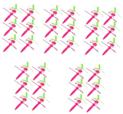 WOONEKY 30 Pièces Dent Hélicoptère Ensemble De Jeu Extérieur pour Enfants Soucoupe Volante UFO Jouet Hélicoptère pour Enfants Jouets Éducatifs D'hélicoptère Jouets Drôles en Volant Abdos