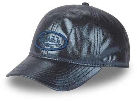 Von Dutch Kappe für Damen und Herren, Baseballkappe, Glitter, verstellbar, blau, One size