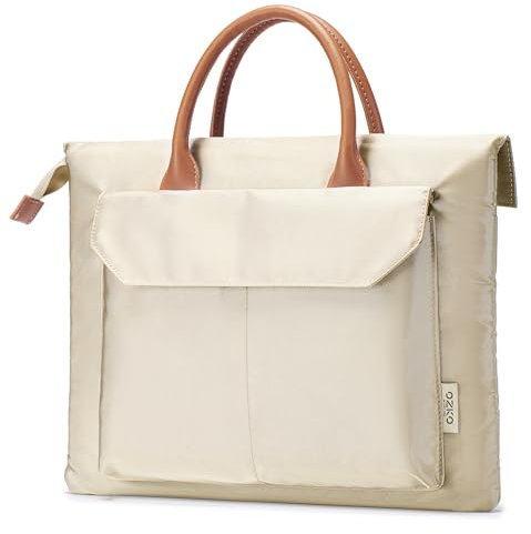 SUCIKORIO Sac Ordinateur Femme 15,6 Pouces, Imperméable Oxford Sac Cabas Femme Sacoche Ordinateur Portable Grand Sac à Main Travail Femme Sac à Bandoulière Sac Enseignant Pour Les Cours, Etudiante