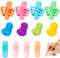 PROPOG Schreibhilfe für Stift Kinder, 12 Stück Stifthalter Kinder Hilfe Silikon Schreibhilfe Stifthaltung Ergonomische Stifte Kinder für Linkshänder oder Rechtshänder