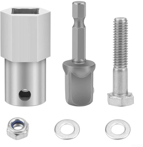 babominimer Stainless Steel Top Wind Trailer Crank Handle Cordless Drill Adapter Kit 12-Inch Shaft Hole 14-Inch Thru Hole Versatile Compatibility Design