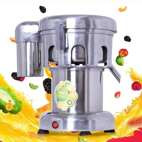 Extractor de jugo eléctrico comercial Máquina exprimidora centrífuga, máquinas exprimidoras industriales de 370W Exprimidor de acero inoxidable Extractor de jugo resistente Exprimidor de frutas