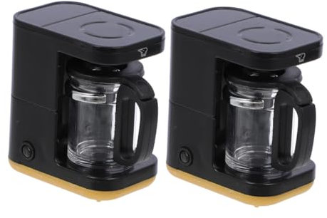 Toyvian 2pcs Mini Coffee Machine Model Mini Espresso Machine Toys for Ice Cream Toy House Coffe Machine Mini Toys Teacup Chihuahua Clothes Toy Toaster Plastic