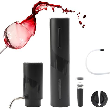 aichilra Tire Bouchon Électrique, 4-En-1 Carafe à Vin Électrique Et Ouvre Bouteille Électrique, Cadeau Pour Les Amateurs De Vin